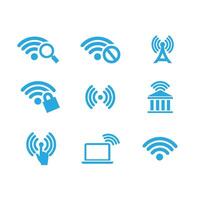 Wifi vector icon set