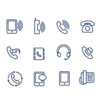 Call phone vector icon set