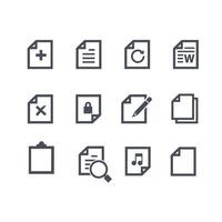 document vector icon set