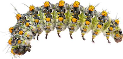 AI generated Colorful Caterpillar with Distinctive Patterns png