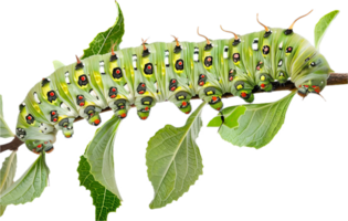 AI generated Colorful Caterpillar with Distinctive Patterns png