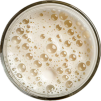 ai généré fermer de Bière mousse dans verre Haut vue png