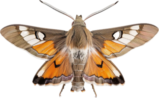 ai généré vibrant papillon de nuit avec ouvert ailes png