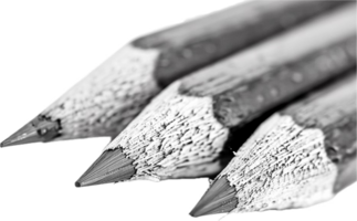 AI generated Black and White Sharpened Pencils Close-Up png