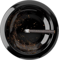 ai généré cigarette repos sur noir cendrier png