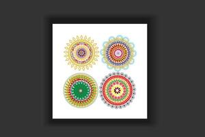 traditional mandala design template vector