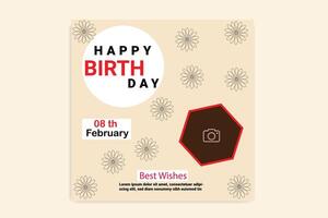 HAPPY BIRTHDAY TO YOU SOCIAL MEDIA POST vector