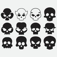 colección de cráneo demonio logos vector