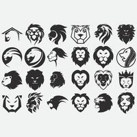 collection of lion logos vector