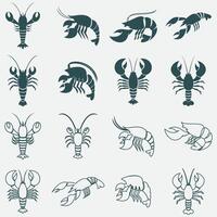 collection of lobster logos vector