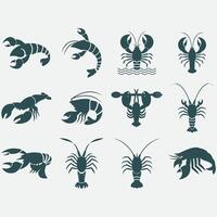 collection of lobster logos vector