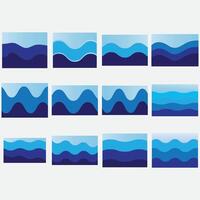 collection of abstract background of sea view vector
