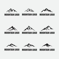 collection of mountain logos vector