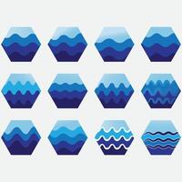 collection of abstract background of sea view vector