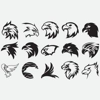 collection of eagle logos vector