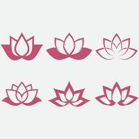 collection of lotus flower logos vector