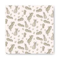 pattern with peanuts. Hand drawn vector illustration in cartoon style.