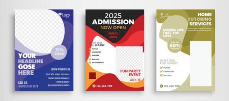 Education Book Cover Design Template in A4. Can be adapt to Brochure, Annual Report, Magazine, Poster, Business Presentation vector