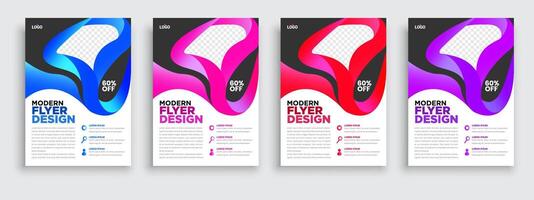 Corporate Business Flyer poster pamphlet brochure cover design layout background, two colors scheme, vector template in A4 size - Vector