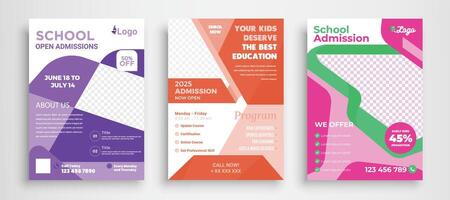 Education Book Cover Design Template in A4. Can be adapt to Brochure, Annual Report, Magazine, Poster, Business Presentation vector