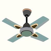 4 blade Ceiling Fan with light, remote control vector illustration eps