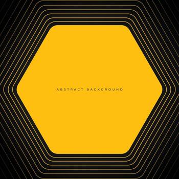 Yellow hexagonal geometric background with lines. Abstract yellow background. Vector illustration