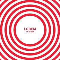 White and red circles background. Red strips vector background with copy space for text