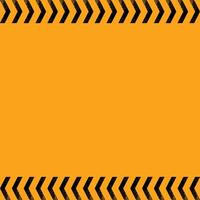 Yellow background with warning stripes. Danger vector template sign border yellow and black color Construction warning border