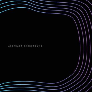 Abstract black background with blue gradient lines. Copy space for text vector