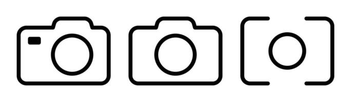 Camera icon set vector