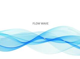 Abstract stylish decorative blue curve pattern wave background vector