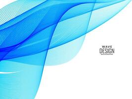 Modern blue flowing stylish wave background illustration pattern vector