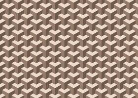 Seamless pattern with abstract geometric polygonal shapes. 3D brown polygon blocks background. Vector illustration.