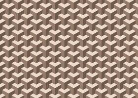 Seamless pattern with abstract geometric polygonal shapes. 3D brown polygon blocks background. Vector illustration.