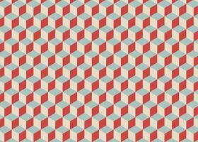 3d abstract retro cubes seamless pattern. Isometric cubic blocks structure vector background for web mobile interface or fabric, textile printing usage.