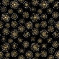 Art deco golden and black seamless pattern vector