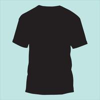 A black t - shirt on a blue background. vector