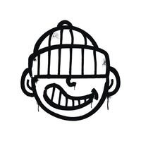 Grafitti Face Character vector