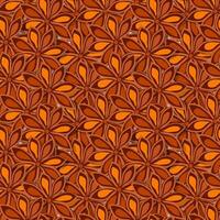 Seamless vector pattern of hand drawn anis star spice