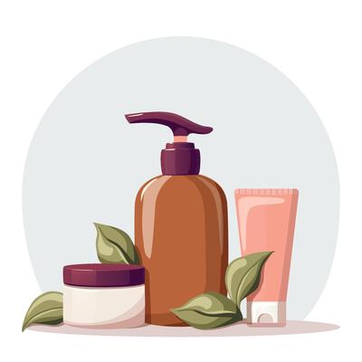 Wellness and spa still life concept, vector mockup