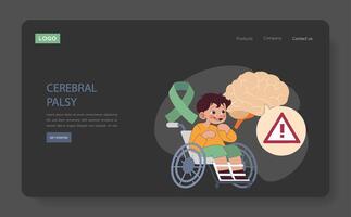 Cerebral Palsy concept. vector