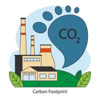 Carbon Footprint concept. Flat vector illustration.