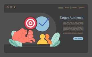 Target Audience concept. A focused approach to identifying vector