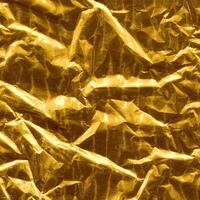 Crinkled Gold Paper Texture photo