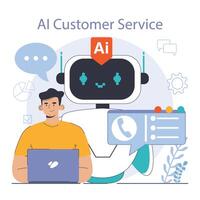 charla bot. alimentado por ai cliente servicio. en línea consulta con artificial vector