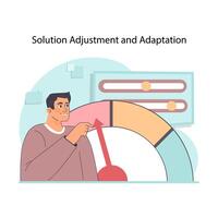 Solution adjustment concept. Flat vector illustration