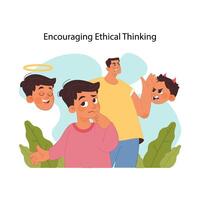 Ethical development concept. Flat vector illustration