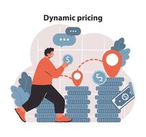 dinámica fijación de precios estrategia. un ágil Acercarse a fijación de precios establecido en mercado demanda y costo análisis. vector