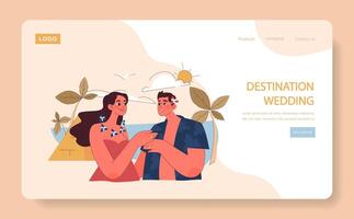 destino Boda concepto. vector