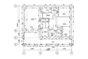 Detailed architectural private house floor plan, apartment layout, blueprint. Vector illustration